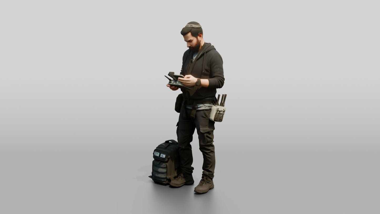 Man with Drone Controller