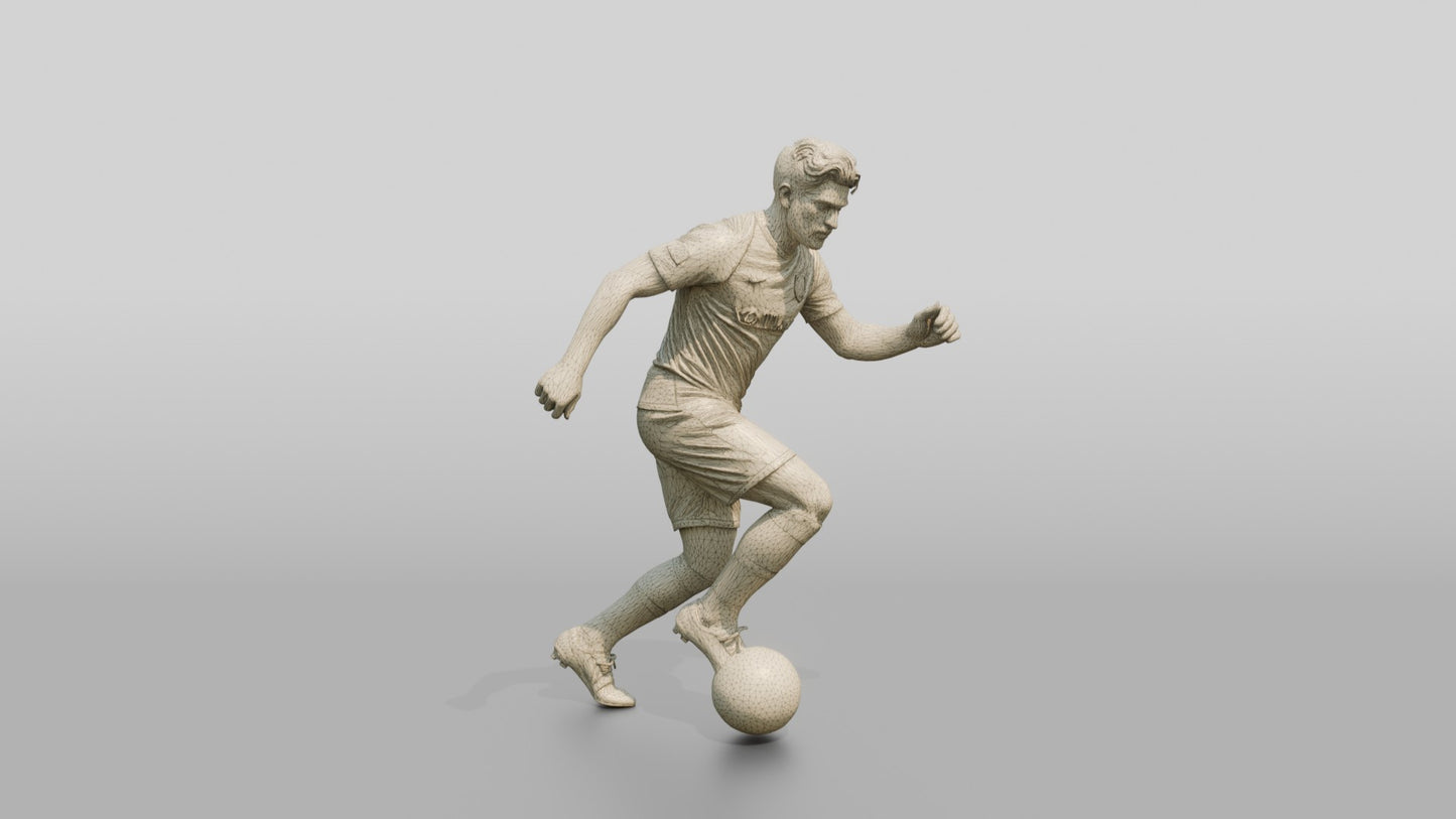 Soccer Player Step-Over Dribble