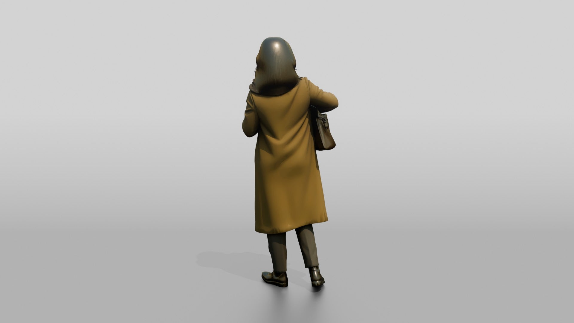 Woman Reaching Into Her Handbag