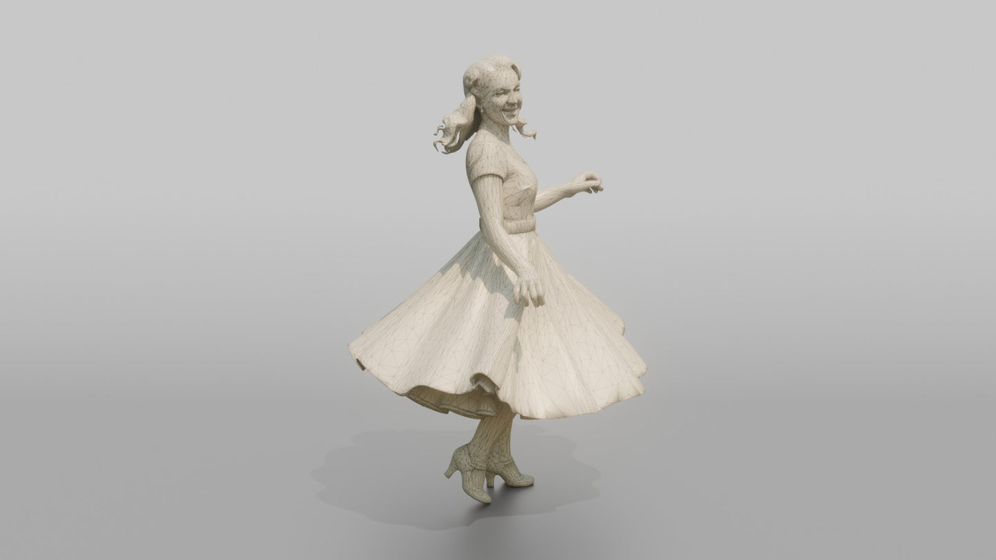 Wedding Guest Twirling Her Vintage Dress
