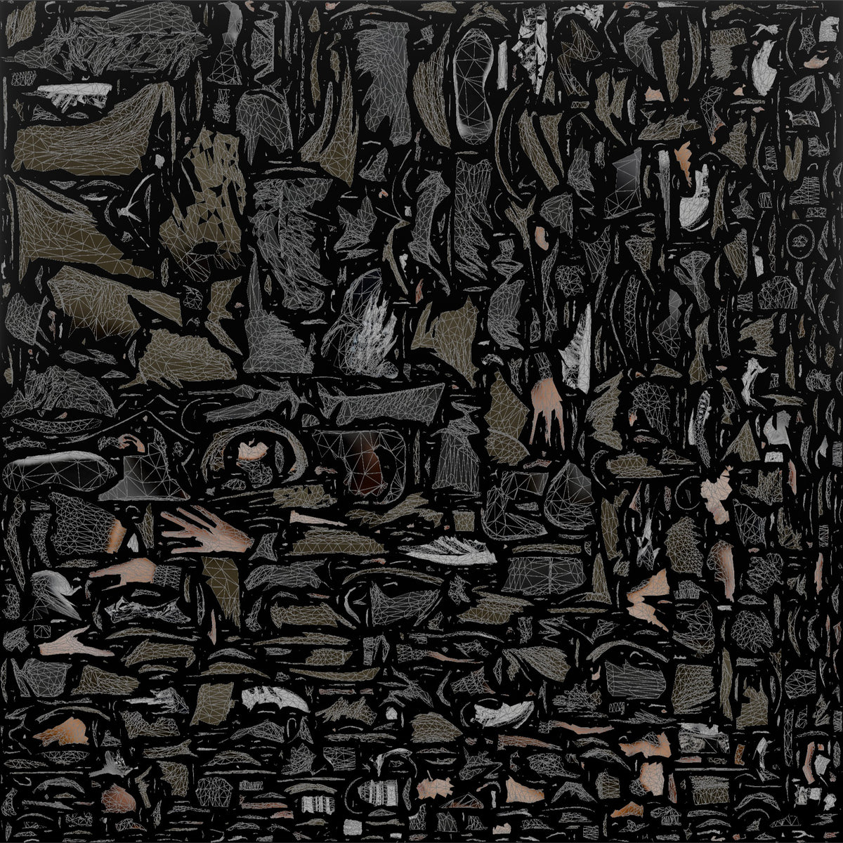 Man Customer Holding Up A Pair Of Sneakers To Inspect Them - UV layout, base color map
