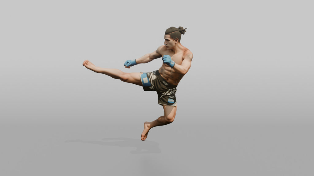 MMA Fighter Spinning Heel Kick