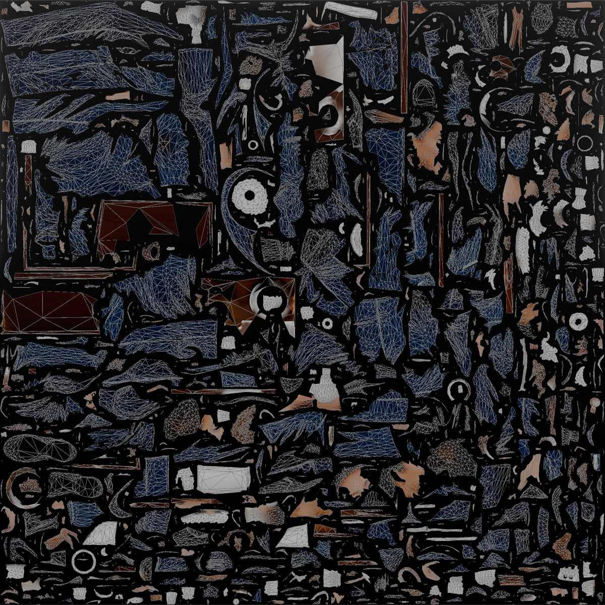 Housekeeping Staff Woman Carrying A Room Service Tray - UV layout, base color map