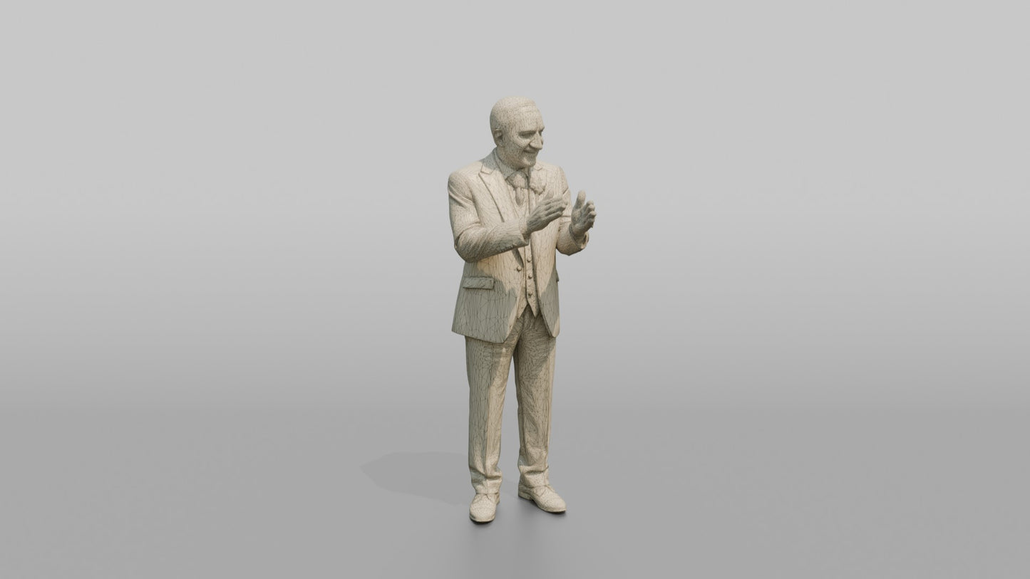 Elderly Middle Eastern Groom Clapping Rhythmically