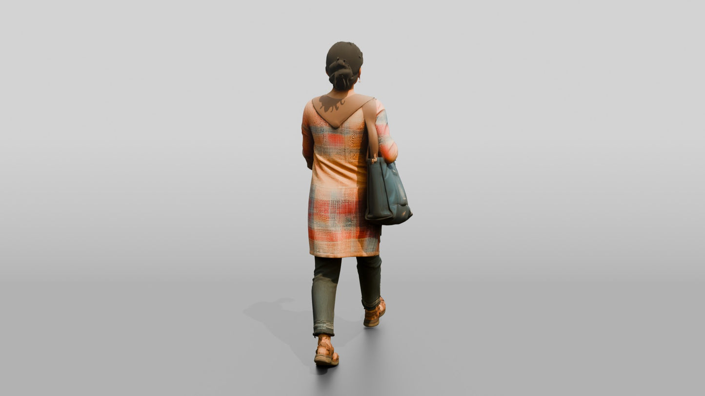 South Asian Female Walking