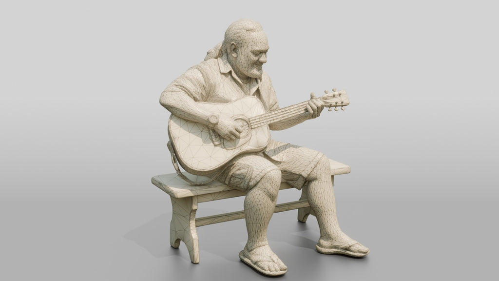 Slack-Key Guitarist Strumming Acoustic Guitar