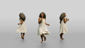 Woman Dancing in a White Dress