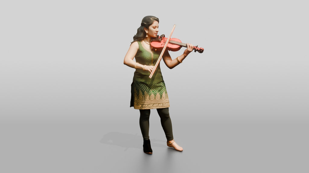 Fusion Violinist Playing Electric Violin