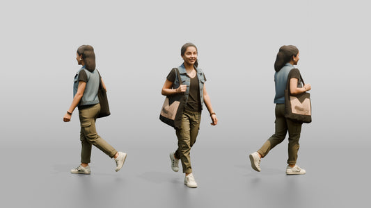 South American Female Walking