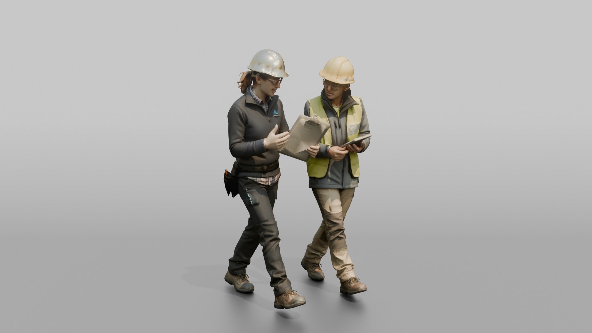 Engineer Reviewing a Checklist with a Colleague