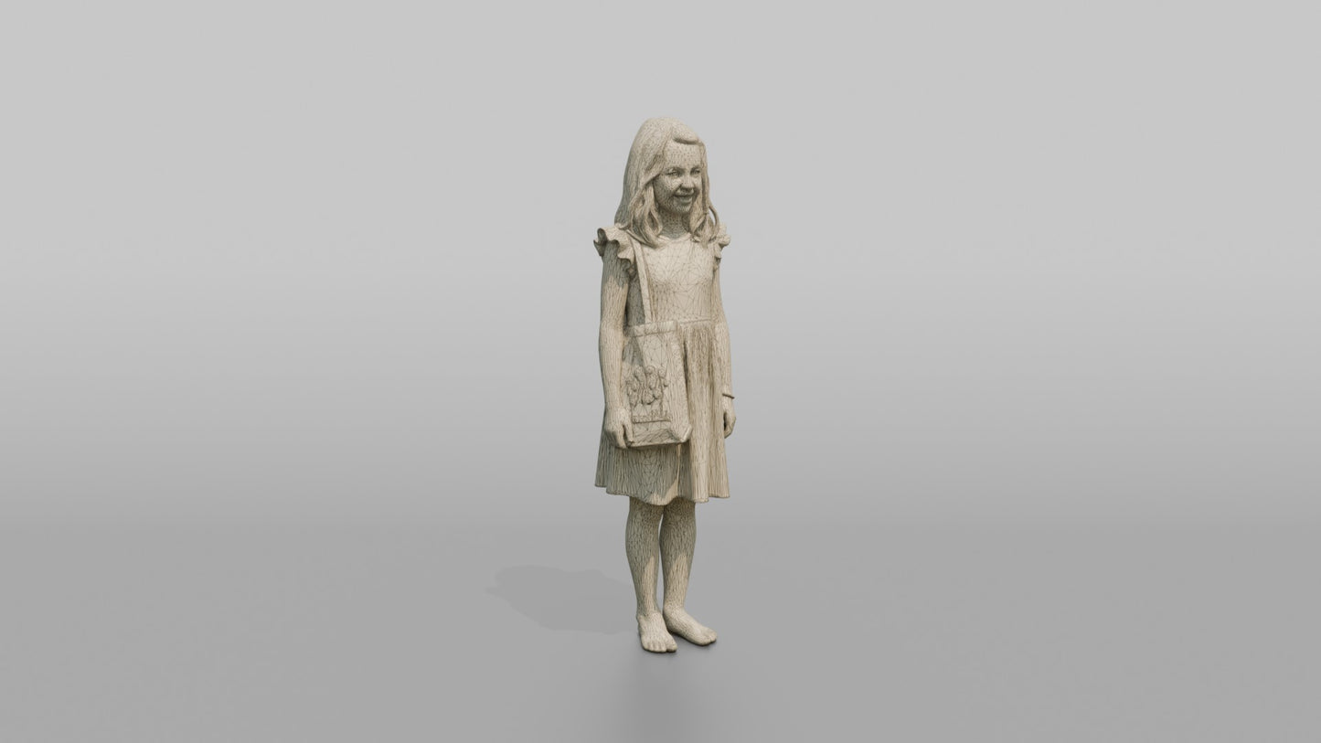 Scandinavian Girl Smiling in a Cotton Summer Dress