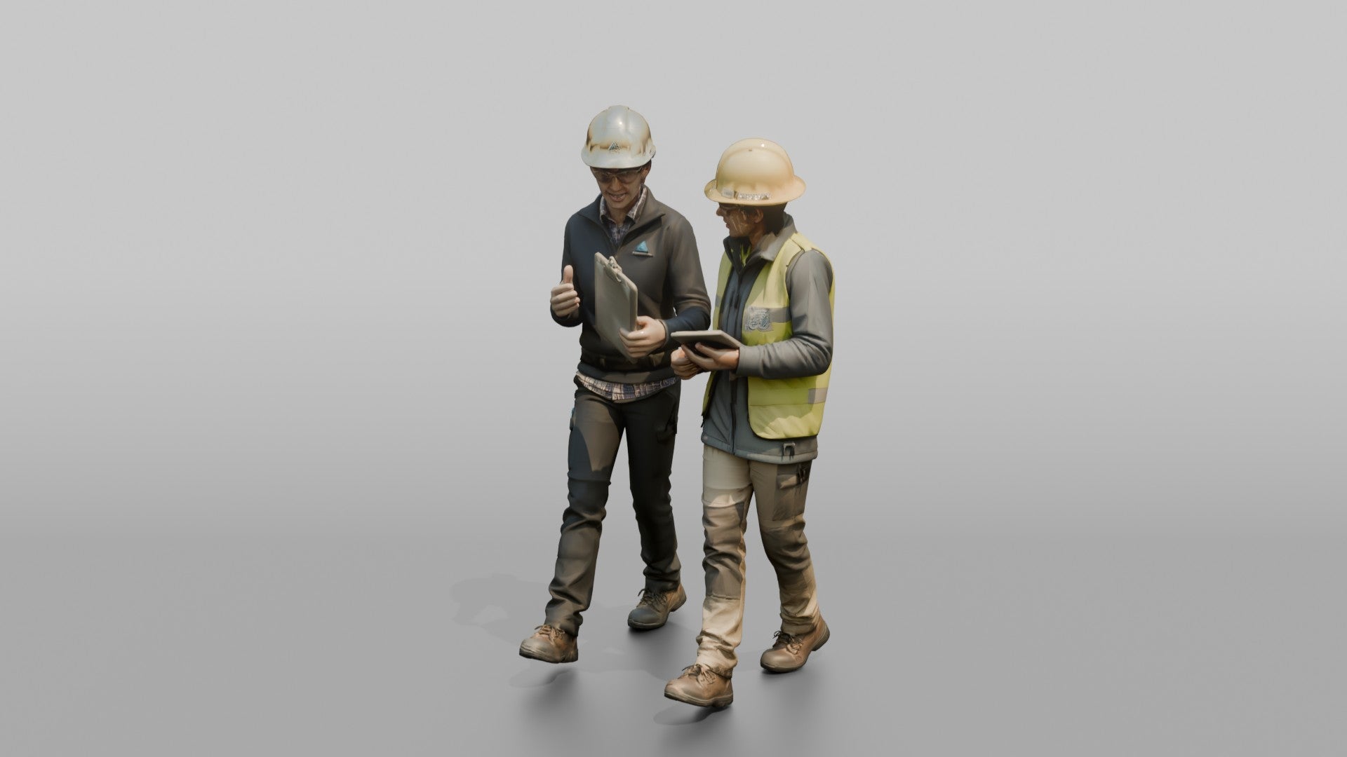 Engineer Reviewing a Checklist with a Colleague