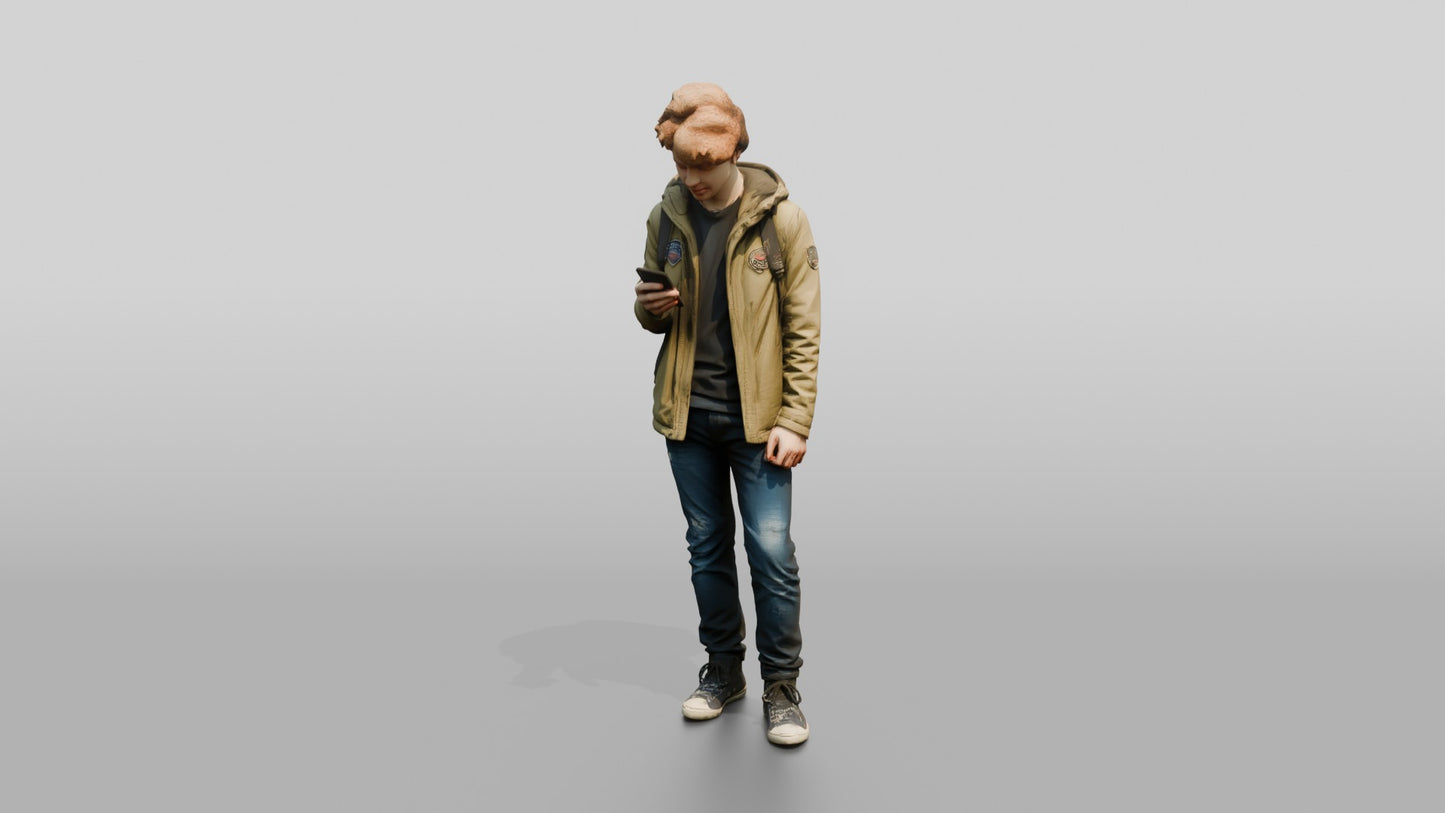 Teenage Boy Navigating with Phone