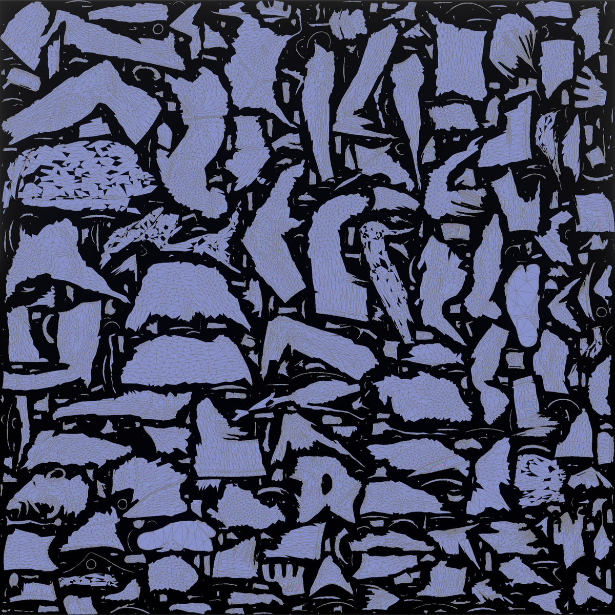 BJJ Fighter Predatory Low Wrestling Stance - UV layout, normal map