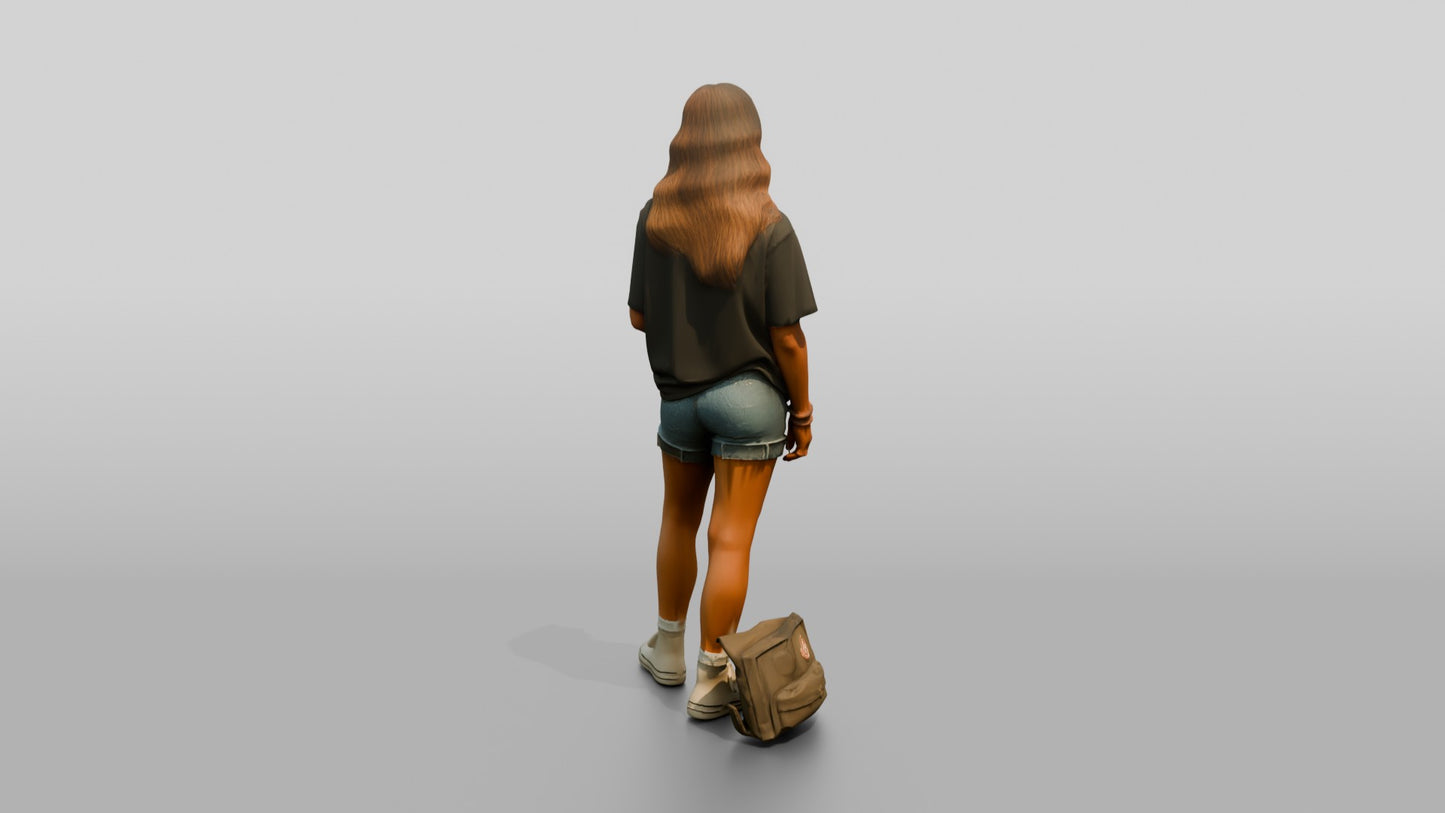 West Coast Teen Girl in Vintage T-Shirt