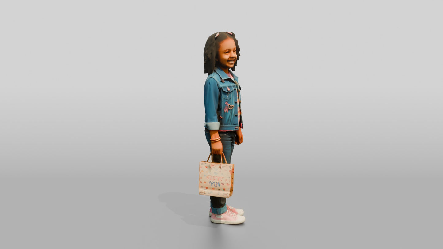 Brazilian Girl in Mini Denim Jacket