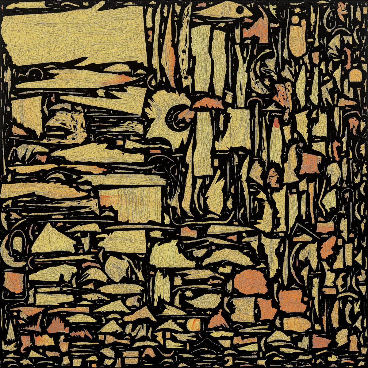 Asian Woman Walking in Oversized Scarf - UV layout, metallic roughness map