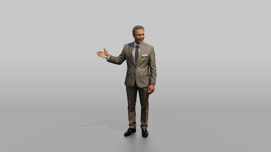 Host Man Gesturing This Way With One Arm - 3D character model