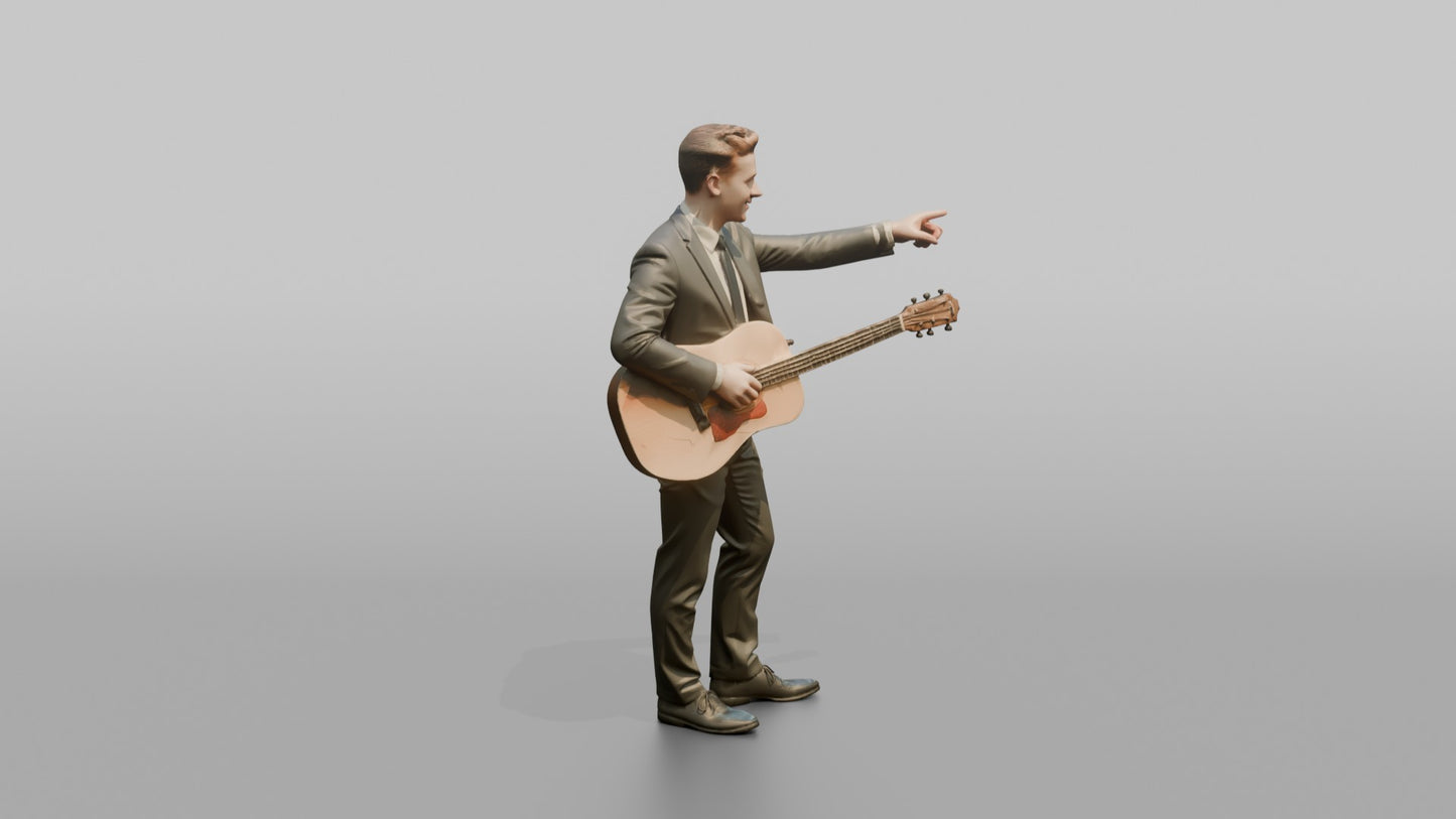 Wedding Guest Playing an Acoustic Guitar