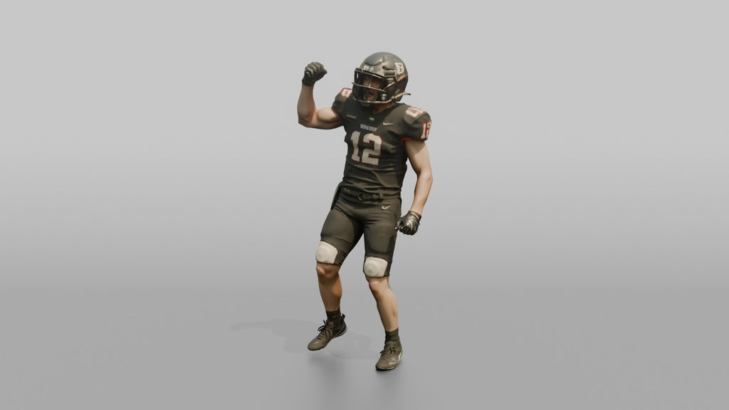 Player Pumping His Fist in Celebration