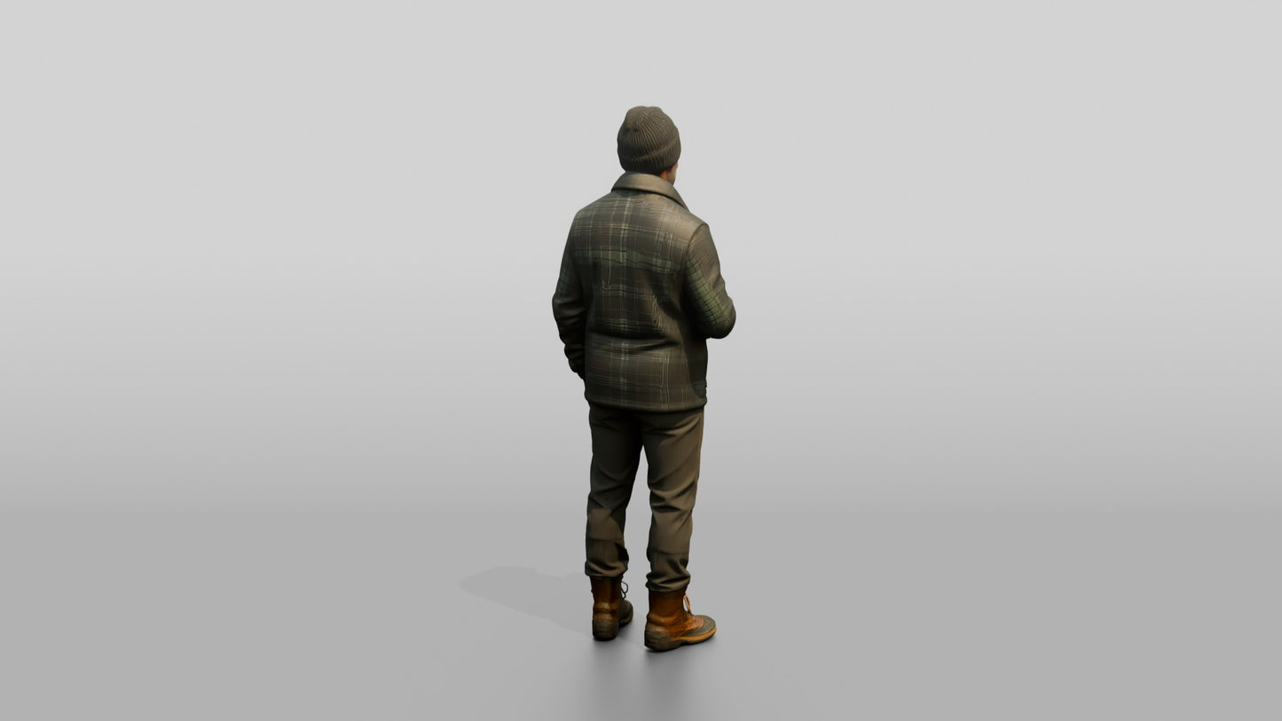Canadian Gentleman in Plaid Winter Jacket