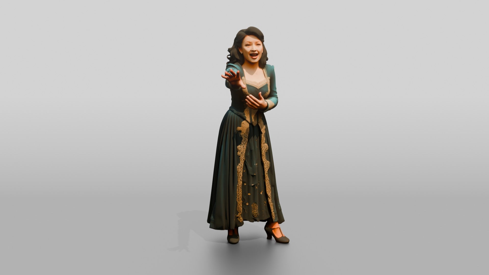 Musical Theater Singer with Dramatic Gesture