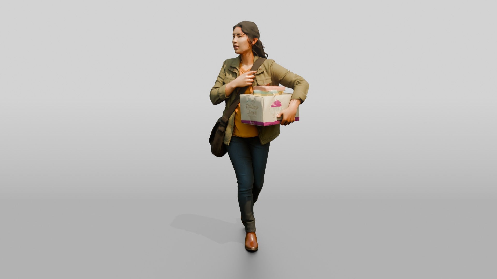 Woman Delivering Bakery Box