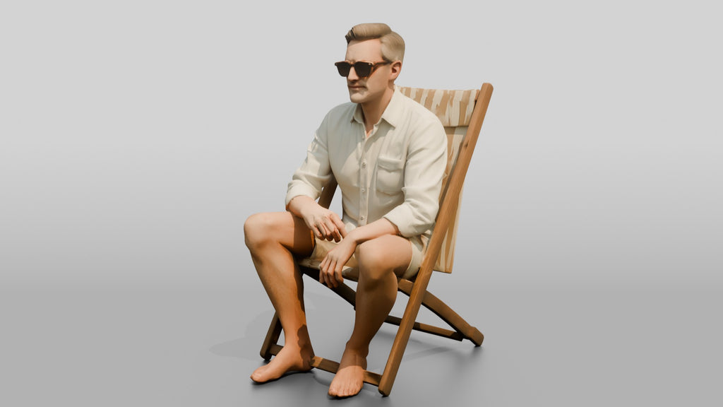 Older Man Seated in Sunglasses