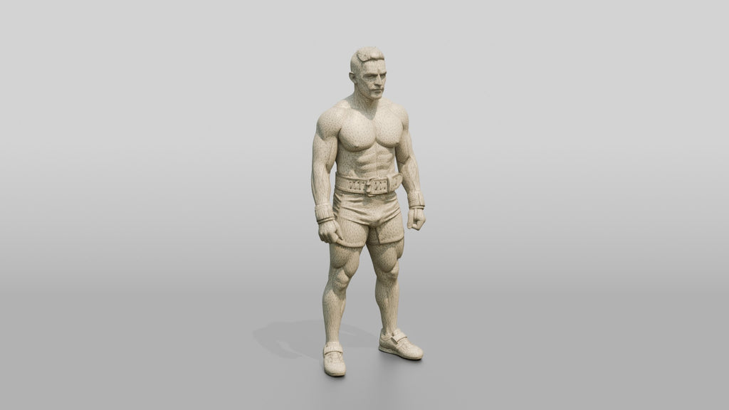 Man in Classic Powerlifter Stance