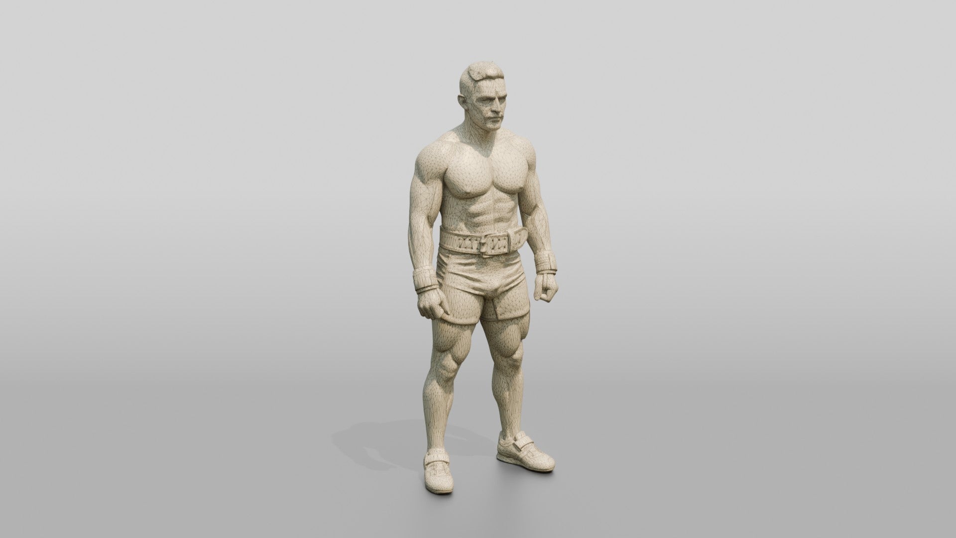 Man in Classic Powerlifter Stance