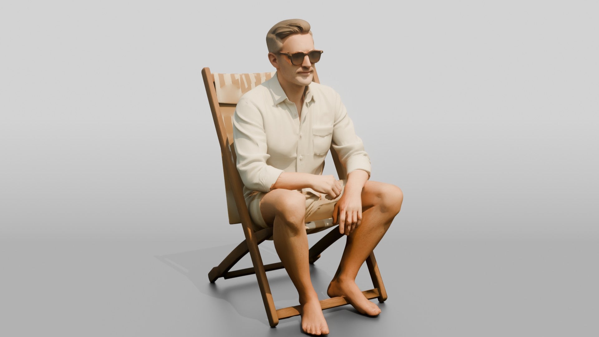 Older Man Seated in Sunglasses