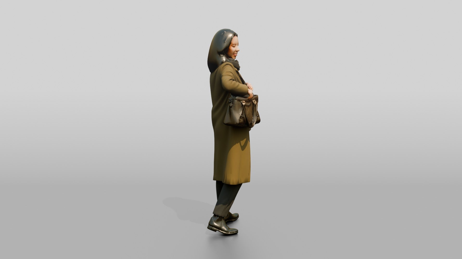 Woman Reaching Into Her Handbag
