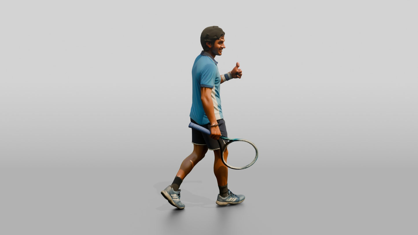 Male Tennis Player Giving a Thumbs-Up