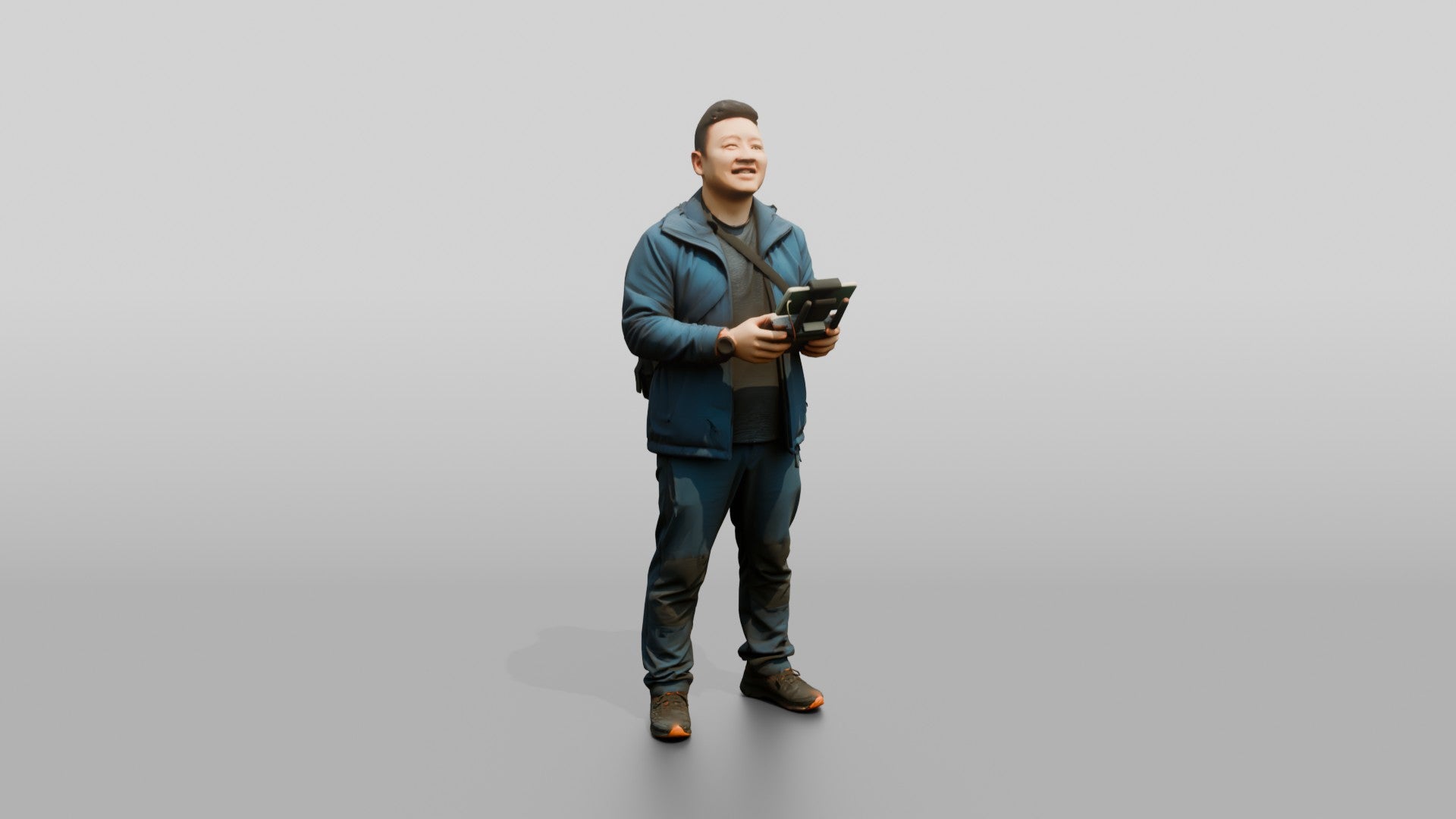 Chinese Man Flying a Drone