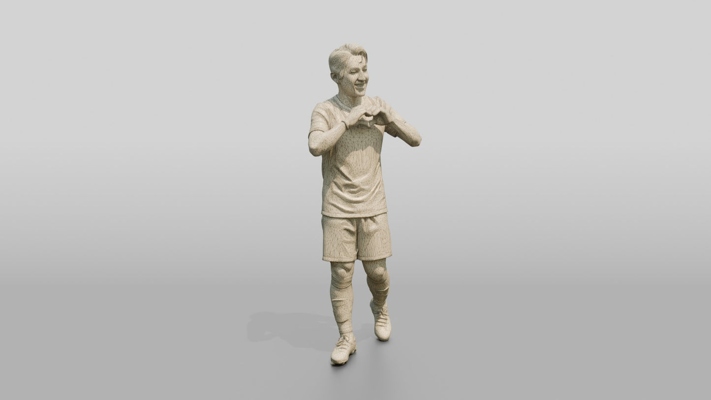Soccer Player Heart Gesture Celebration