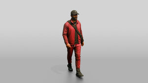 Afro-Latino Man in High-End Streetwear - 3D character model, view 1
