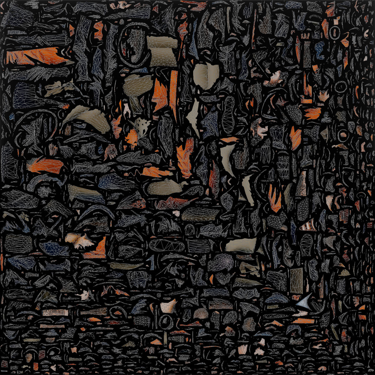 Central American Couple Walking - UV layout, base color map