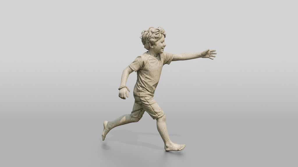 Young Iraqi Boy Chasing a Butterfly in a Meadow