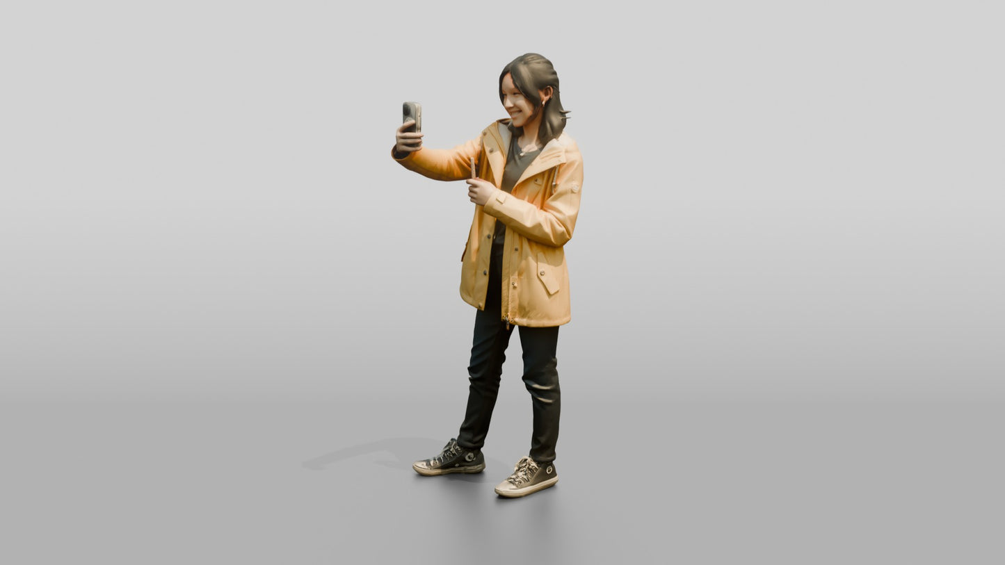 Southeast Asian Teen Girl Taking a Selfie