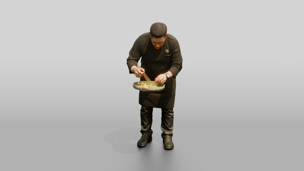 Head Chef Plating Microgreens