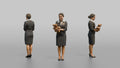 Middle Eastern Flight Attendant Checking the Overhead Rack