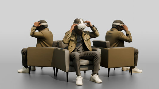 Man Trying a VR Headset