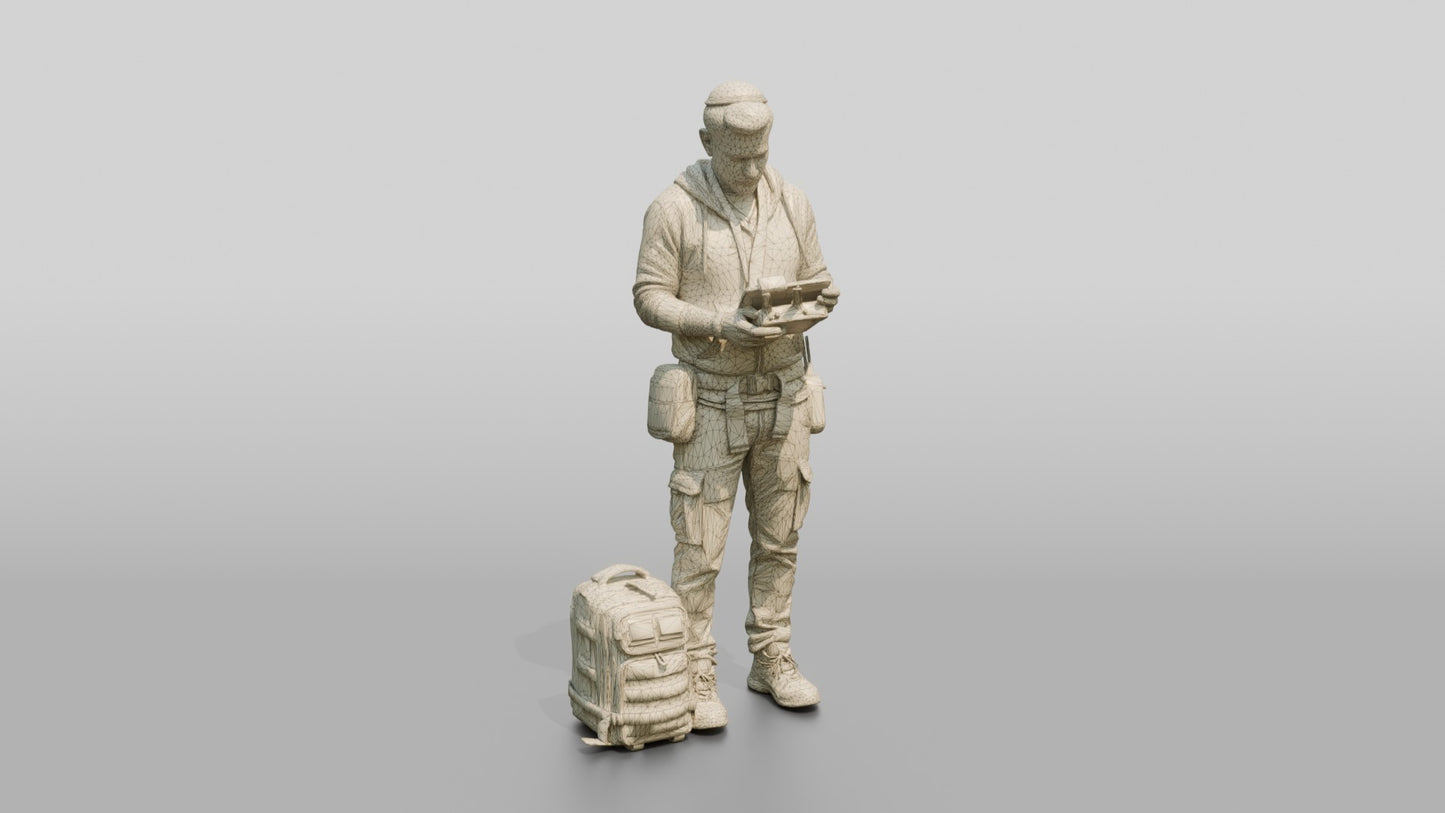 Man with Drone Controller