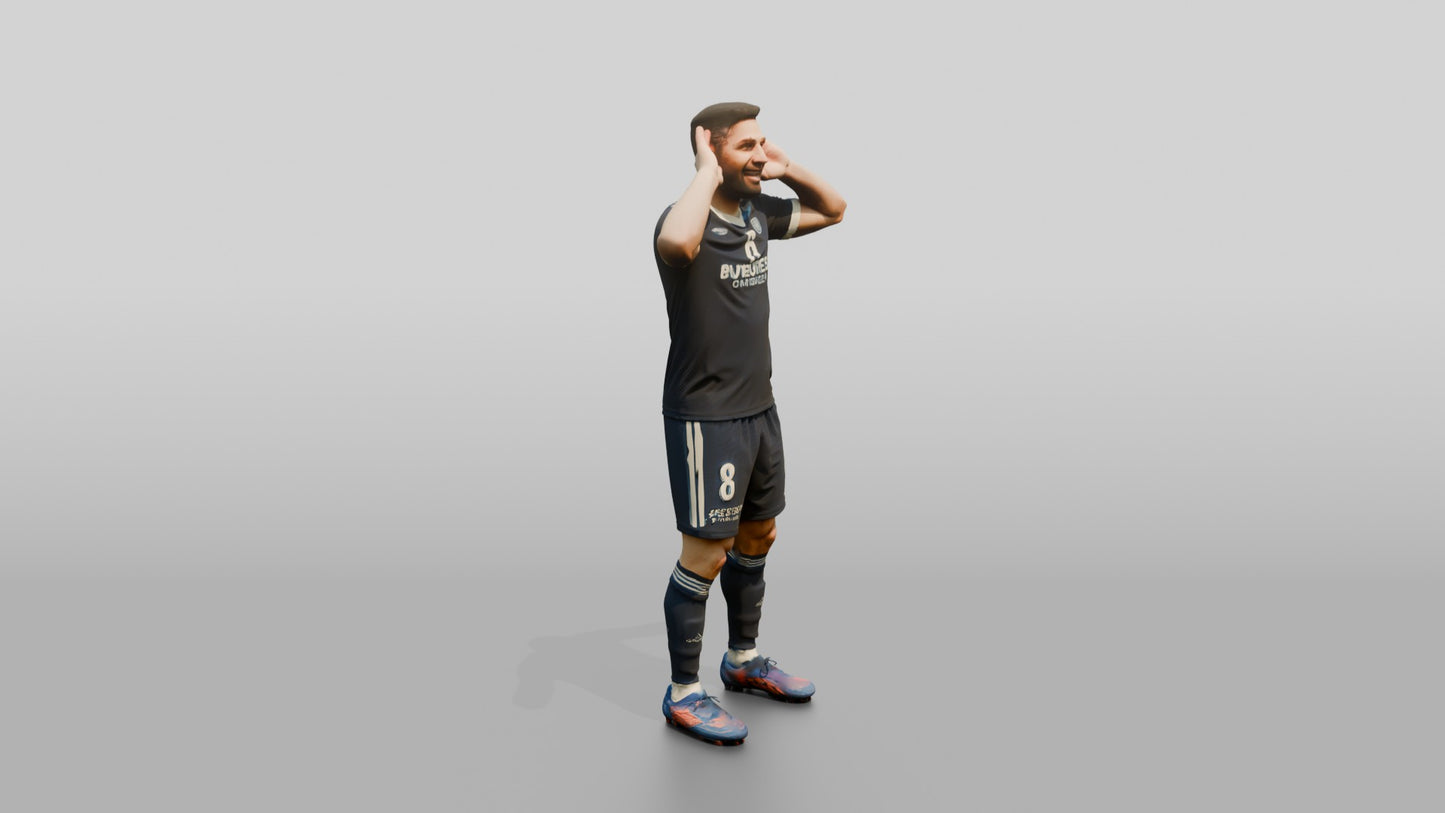 Soccer Player Penalty Kick Stance