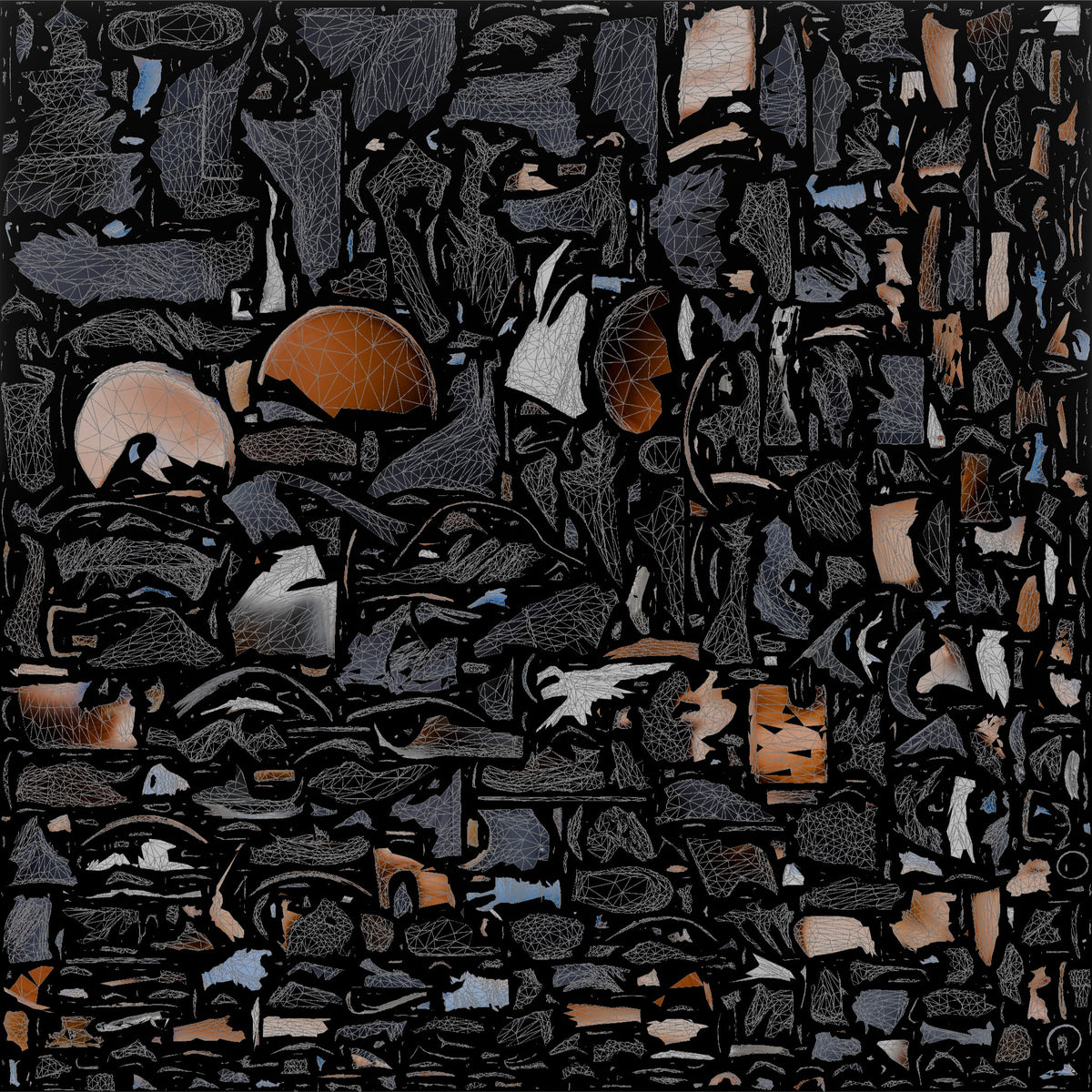 Dishwasher Drying a Copper Pan - UV layout, base color map
