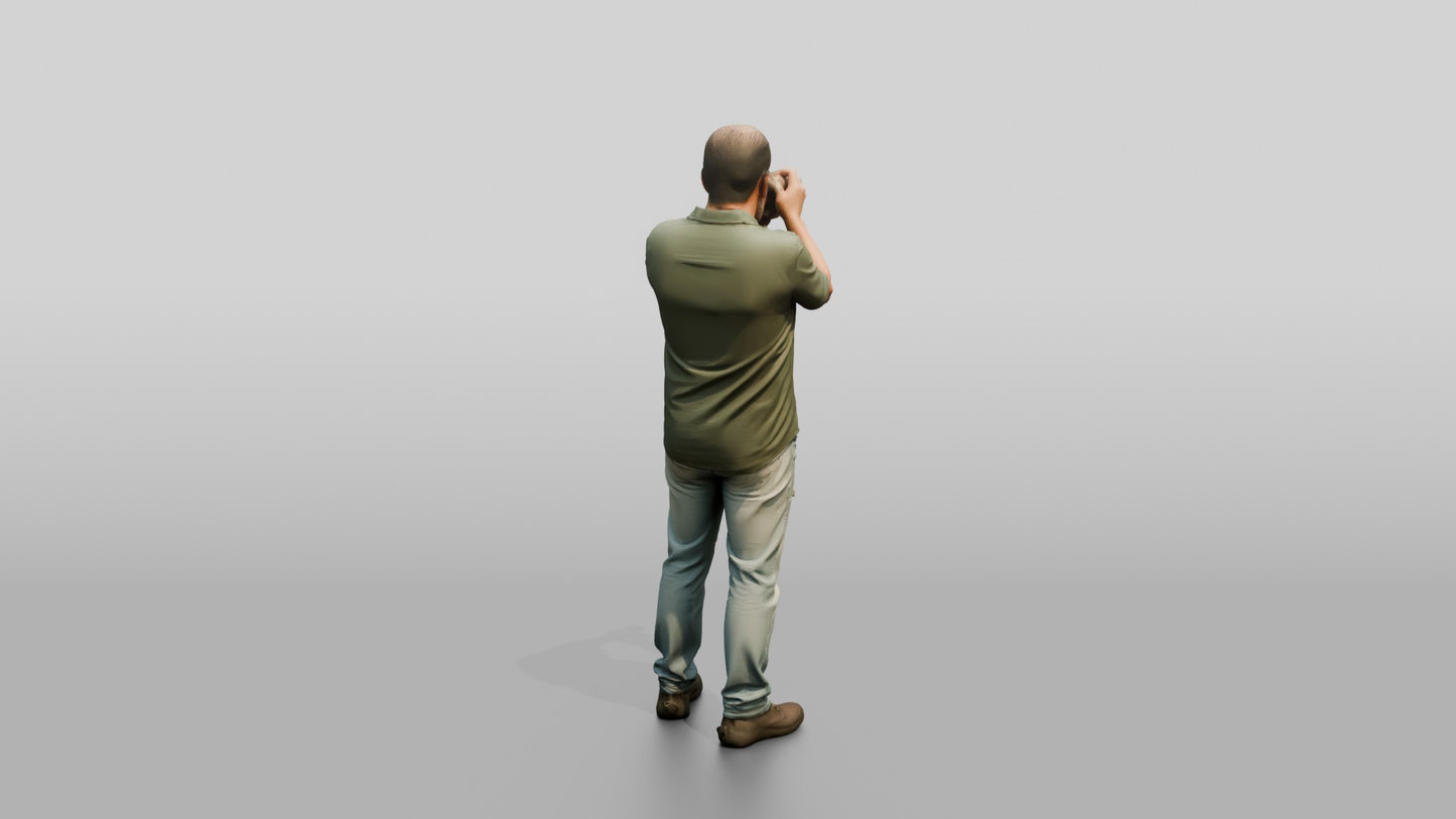 Middle-Aged Spanish Man Taking a Photo