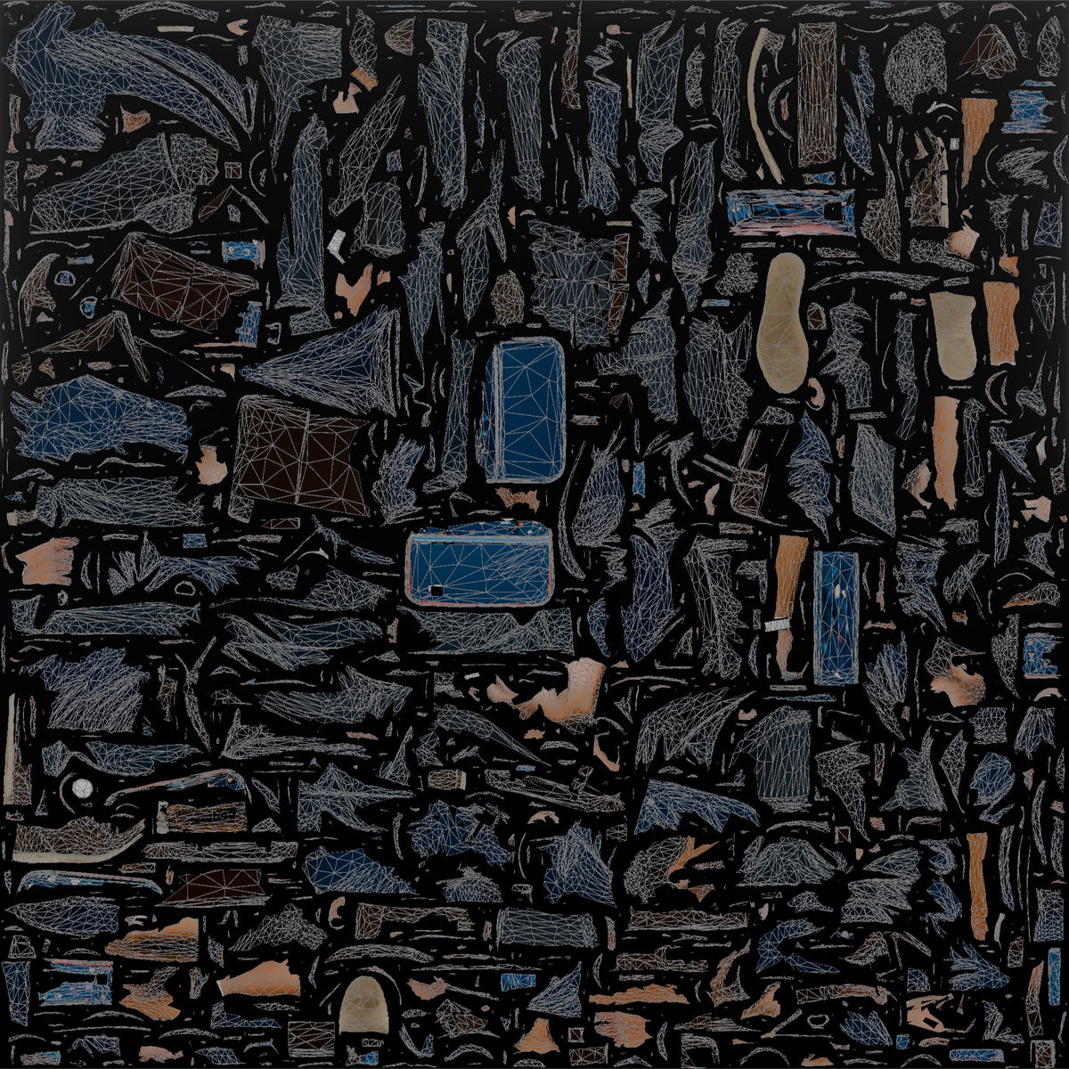 Father Carrying A Briefcase In One Hand And A Lunchbox In The Other - UV layout, base color map
