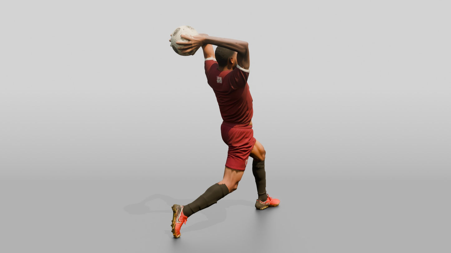 Soccer Player Long Throw-In