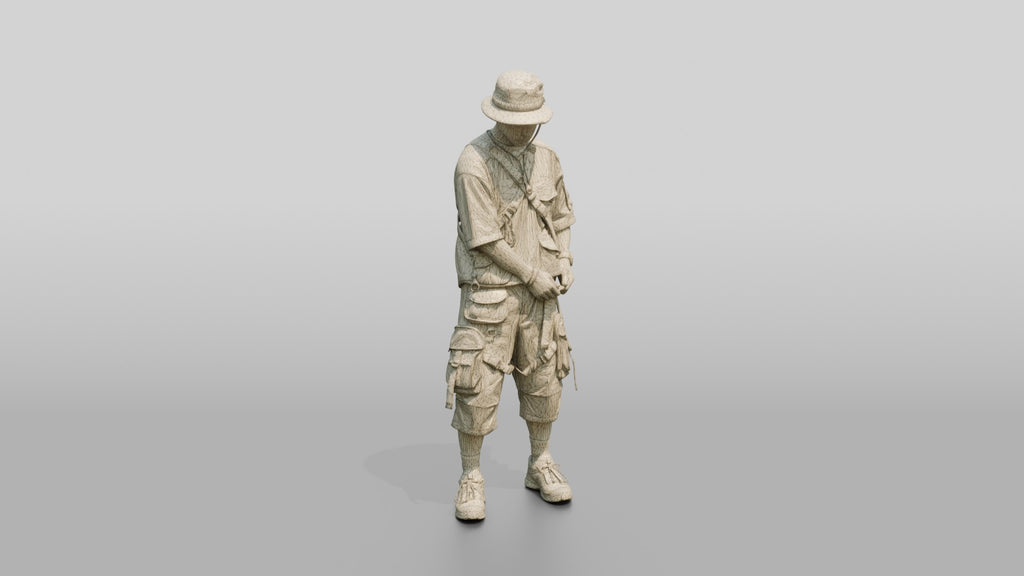 Techwear Man with Crossbody Harness