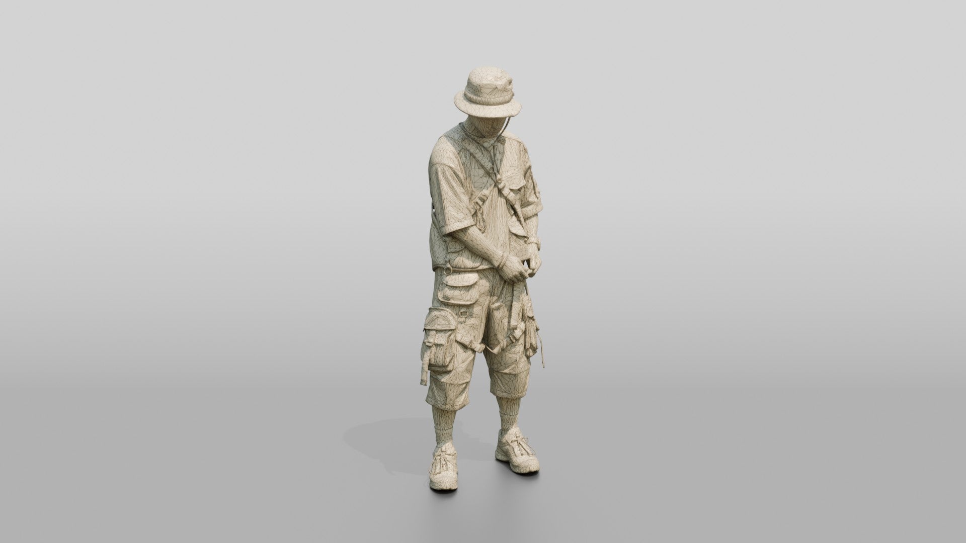 Techwear Man with Crossbody Harness